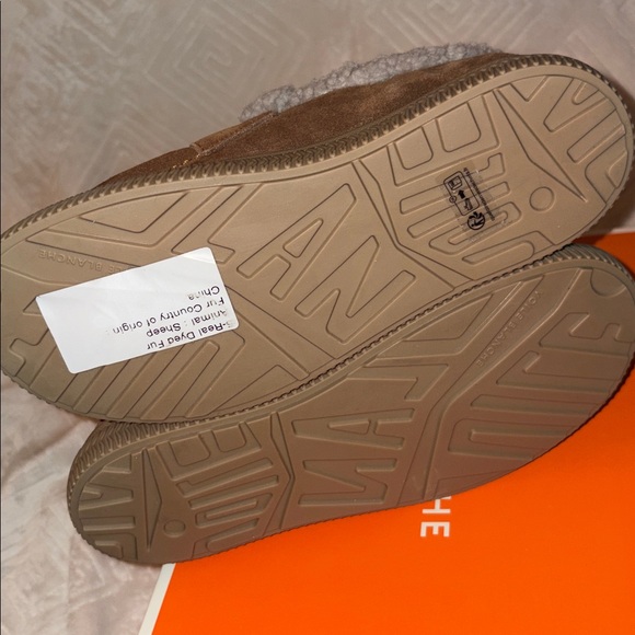 NWT VOILE BLANCHE PAN Genuine Shearling Loafer in Brown - Picture 15 of 15